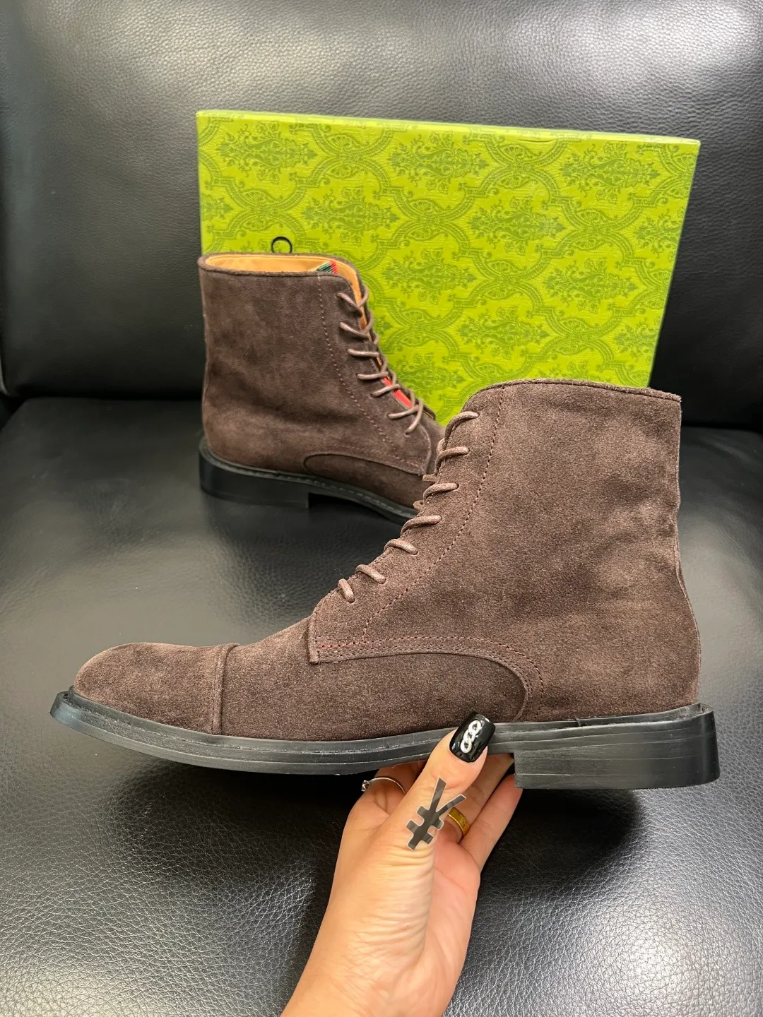 Men's shoes 💰900 Gucci High-quality top crafts Gucci Leather shoes and boots high-top series counter synchronization Original factory configuration, original cowhide imported from Italy, imported water-dyed cow lining, soles: original factory special supply original sole super comfortable, original factory and single goods High quality, welcome to compare and synchronization at the counter, code number 39-44 (customized 45)